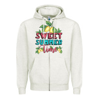 Oatmeal Heather sweet summer time lemonade Zipper Hoodie - BundleAndBundleShop