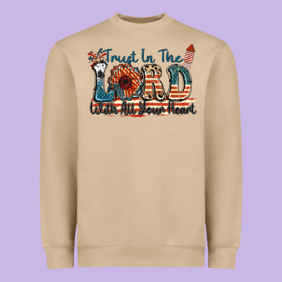 Trust In The Lord With All Your Heart Heavyweight Sweatshirt Designed By Fadigitalartstudio