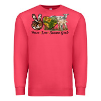 Cardinal Peace Love Saanen Goats Premium Sweatshirt - LillyAllenDesigns