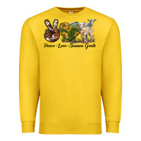 Lemon Peace Love Saanen Goats Premium Sweatshirt - LillyAllenDesigns