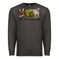 Smoke Peace Love Saanen Goats Premium Sweatshirt - LillyAllenDesigns