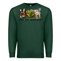 Sports Green Peace Love Saanen Goats Premium Sweatshirt - LillyAllenDesigns