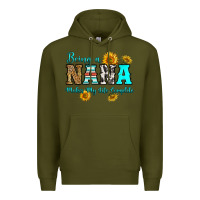 Army Green being nana makes my life complete Premium Hoodie - RanaPortraitStore