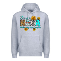 Heather Grey being nana makes my life complete Premium Hoodie - RanaPortraitStore