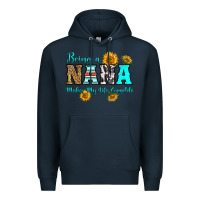 Navy being nana makes my life complete Premium Hoodie - RanaPortraitStore