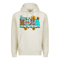 Oatmeal Heather being nana makes my life complete Premium Hoodie - RanaPortraitStore