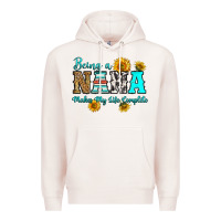 Pale Pink being nana makes my life complete Premium Hoodie - RanaPortraitStore