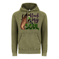 Vintage Olive Black my soul Vintage Hoodie - NancyCooperArtShop