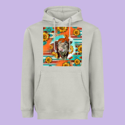 Hereford Bull Heavyweight Hoodie Designed By Lillyallendesigns