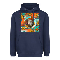 Navy Hereford Bull Heavyweight Hoodie - LillyAllenDesigns