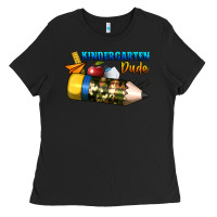 Black kindergarten dude Ladies Tee - BundleAndBundleShop