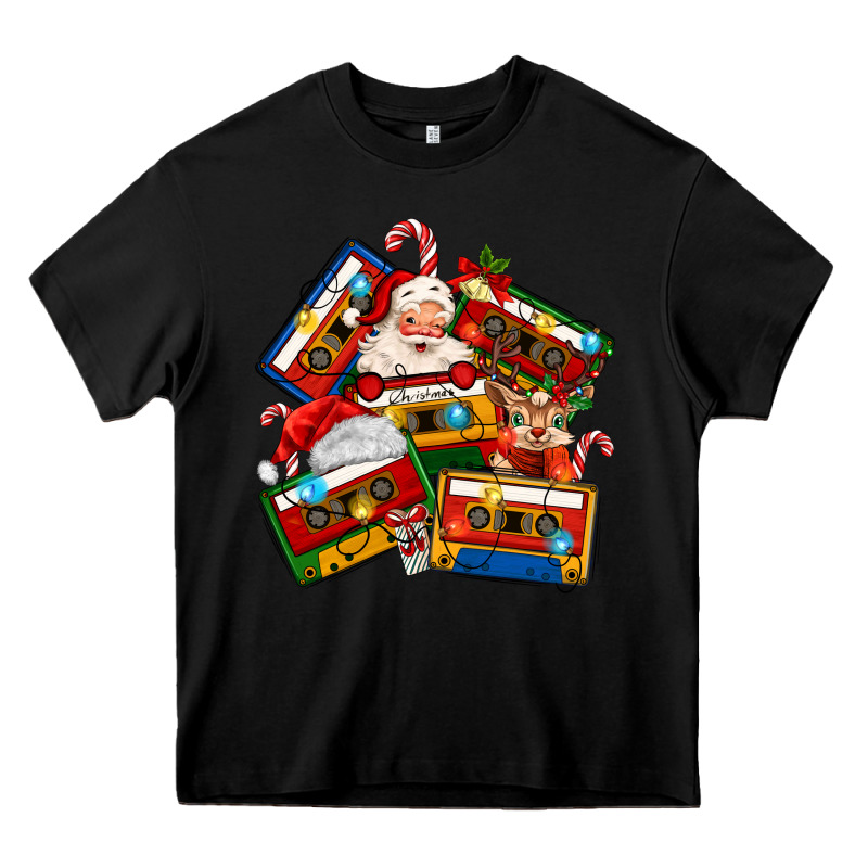 Christmas Cassette Tapes Heavy Core Tee by MaliasSmallBusiness | Teevron