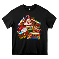 Black christmas cassette tapes Heavy Core Tee - MaliasSmallBusiness