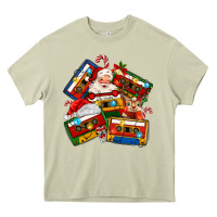 Mossy christmas cassette tapes Heavy Core Tee - MaliasSmallBusiness