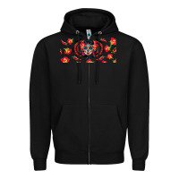 Black sugar skull rose libbey glass Zipper Hoodie - BundleAndBundleShop