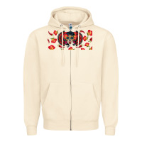 Sandshell sugar skull rose libbey glass Zipper Hoodie - BundleAndBundleShop
