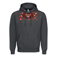 Smoke sugar skull rose libbey glass Zipper Hoodie - BundleAndBundleShop