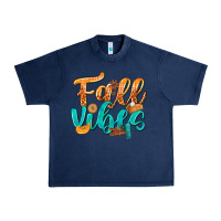 Navy Fall Vibes with Food Urban Heavy Tee - texasbilliewilder