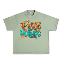 Oil Green Fall Vibes with Food Urban Heavy Tee - texasbilliewilder