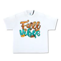 White Fall Vibes with Food Urban Heavy Tee - texasbilliewilder