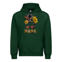 Forest Green mess bun mama sunflowers Urban Hoodie - BarkalooDesign