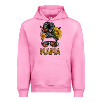 Fuchsia Pink mess bun mama sunflowers Urban Hoodie - BarkalooDesign