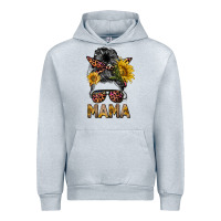 Heather Grey mess bun mama sunflowers Urban Hoodie - BarkalooDesign