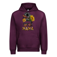 Mauve Wine mess bun mama sunflowers Urban Hoodie - BarkalooDesign