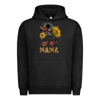 Pigment Black mess bun mama sunflowers Urban Hoodie - BarkalooDesign
