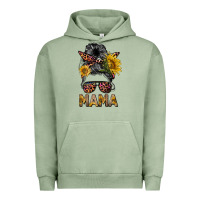 Pigment Oil Green mess bun mama sunflowers Urban Hoodie - BarkalooDesign