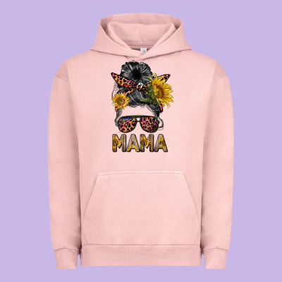 Mess Bun Mama Sunflowers Urban Hoodie Designed By Barkaloodesign