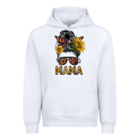 White mess bun mama sunflowers Urban Hoodie - BarkalooDesign