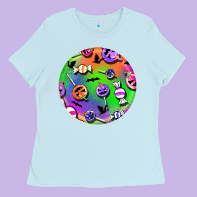 Halloween Round Earrings 4 Ladies Tee Designed By Bundleandbundleshop