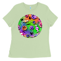 Matcha halloween round earrings 4 Ladies Tee - BundleAndBundleShop