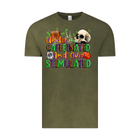 Vintage Olive Under Caffeinated and Over Stimulated Vintage Tee - texasbilliewilder