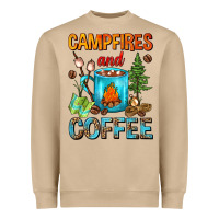 Campfires And Coffee Camping Coffee Heavyweight Sweatshirt | Teevron