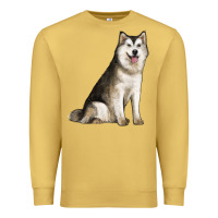 Antique Gold Alaskan Malamute Dog Premium Sweatshirt - LillyAllenDesigns