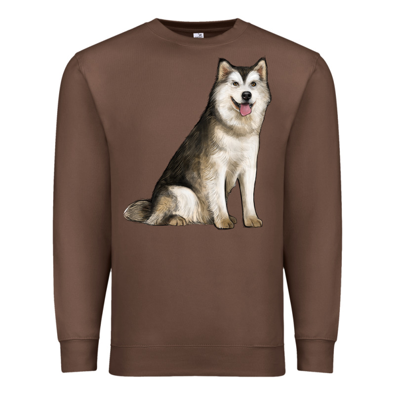 Alaskan Malamute Dog Premium Sweatshirt by LillyAllenDesigns | Teevron