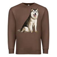 Chestnut Alaskan Malamute Dog Premium Sweatshirt - LillyAllenDesigns