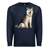 Navy Alaskan Malamute Dog Premium Sweatshirt - LillyAllenDesigns