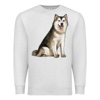 Oatmeal Heather Alaskan Malamute Dog Premium Sweatshirt - LillyAllenDesigns