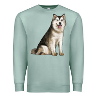 Seafoam Alaskan Malamute Dog Premium Sweatshirt - LillyAllenDesigns