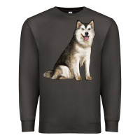 Smoke Alaskan Malamute Dog Premium Sweatshirt - LillyAllenDesigns