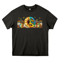 Asphalt hippie soul leopard sunflower Heavy Core Tee - JahusDesignShop