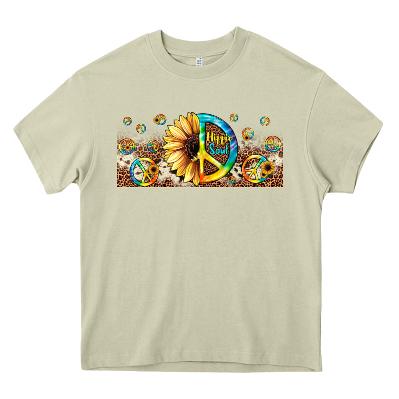 Hippie Soul Leopard Sunflower Heavy Core Tee by JahusDesignShop | Teevron