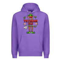 Purple im the veteran elf Premium Hoodie - FaDigitalArtStudio