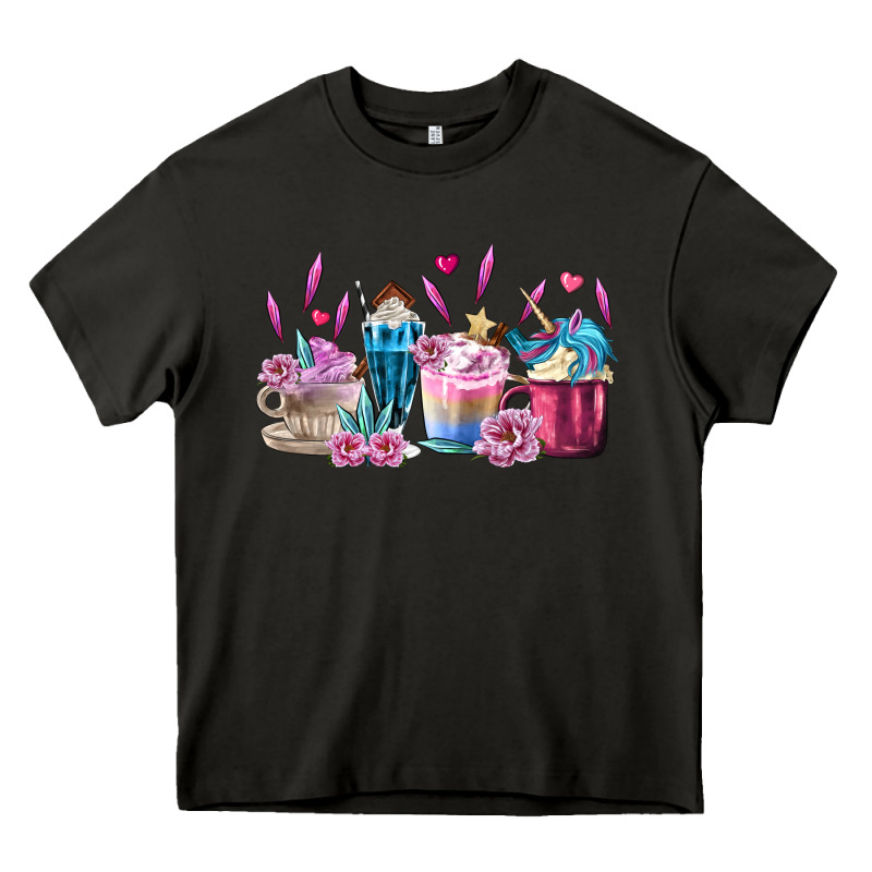 Unicorn Coffee Cups Heavy Core Tee by MaliasSmallBusiness | Teevron