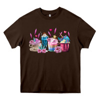Chocolate Brown Unicorn Coffee Cups Heavy Core Tee - MaliasSmallBusiness