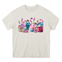 Cream Unicorn Coffee Cups Heavy Core Tee - MaliasSmallBusiness