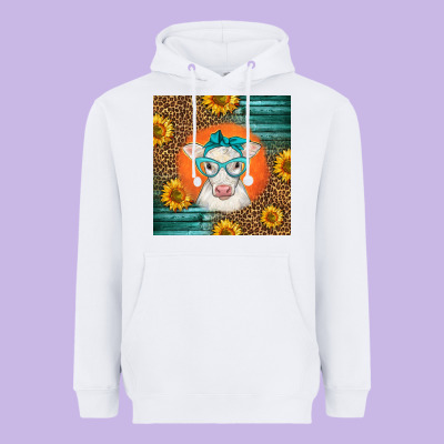 Charolais Cow Heavyweight Hoodie Designed By Lillyallendesigns